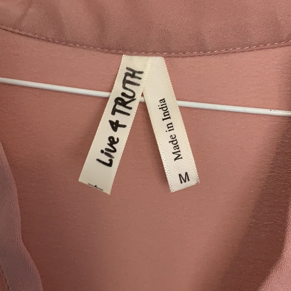 Pink Button Down Top - Picture 2 of 3